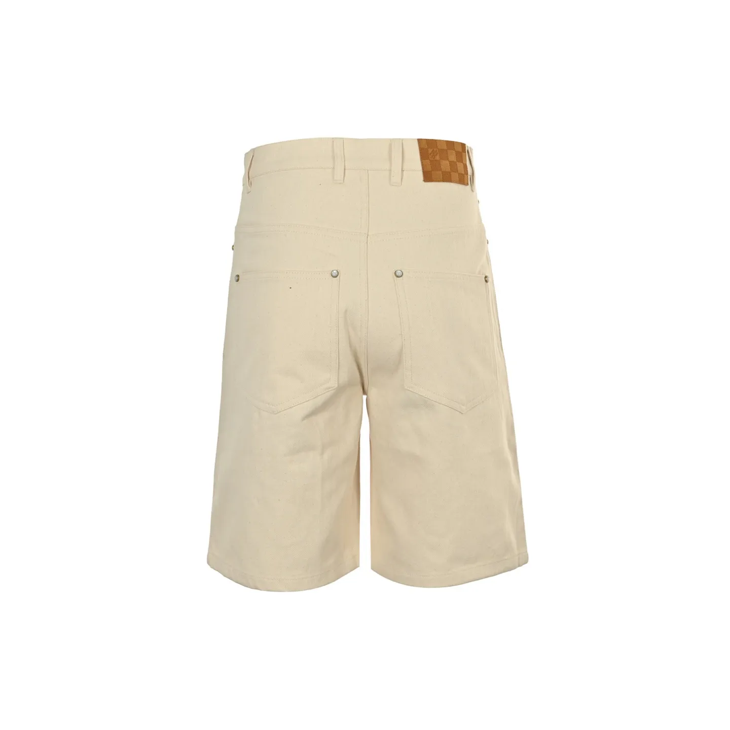 Louis Vuitton/Louis Vuitton 25ss pocket leather label denim shorts